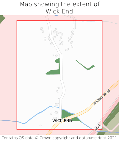 Map showing extent of Wick End as bounding box