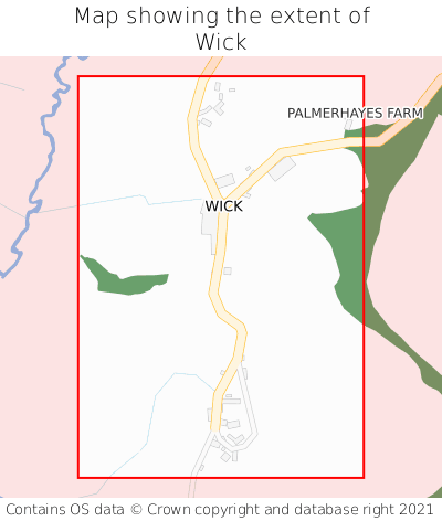 Map showing extent of Wick as bounding box