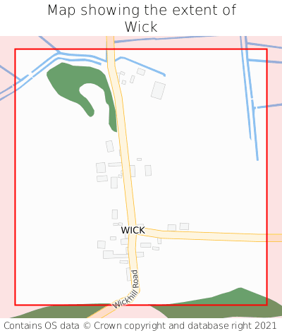 Map showing extent of Wick as bounding box