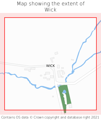 Map showing extent of Wick as bounding box