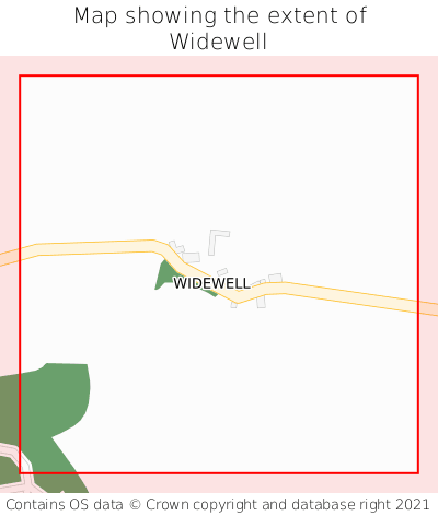 Map showing extent of Widewell as bounding box