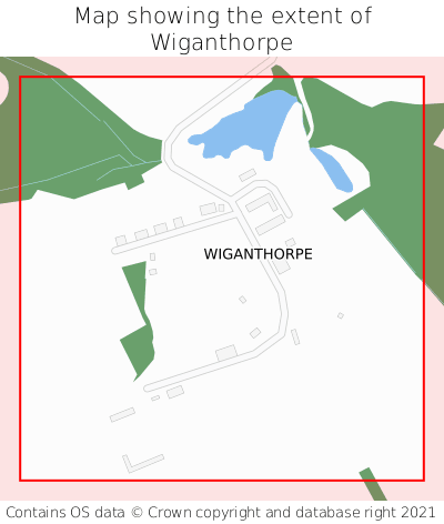 Map showing extent of Wiganthorpe as bounding box