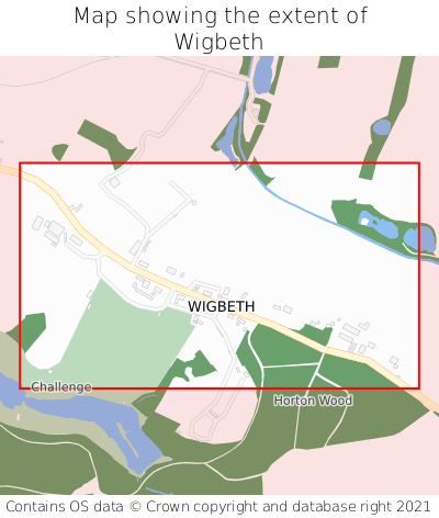Map showing extent of Wigbeth as bounding box
