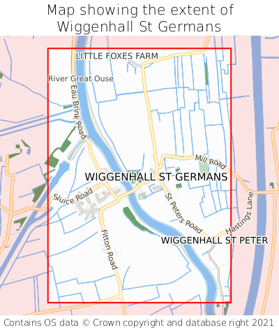 Map showing extent of Wiggenhall St Germans as bounding box