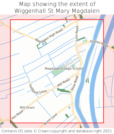 Map showing extent of Wiggenhall St Mary Magdalen as bounding box
