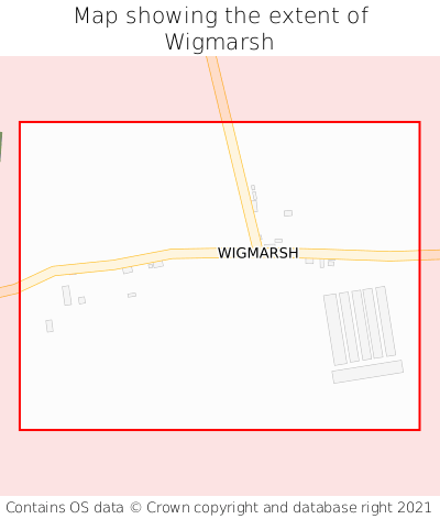 Map showing extent of Wigmarsh as bounding box