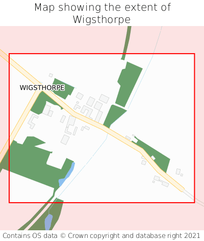 Map showing extent of Wigsthorpe as bounding box