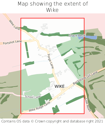 Map showing extent of Wike as bounding box