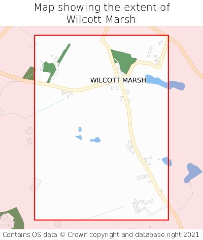 Map showing extent of Wilcott Marsh as bounding box