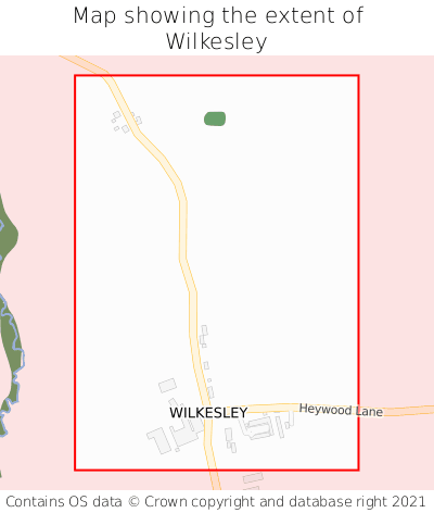 Map showing extent of Wilkesley as bounding box