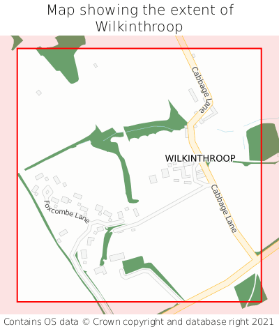 Map showing extent of Wilkinthroop as bounding box