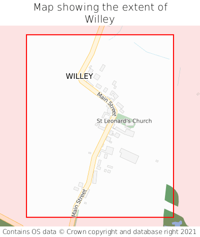 Map showing extent of Willey as bounding box