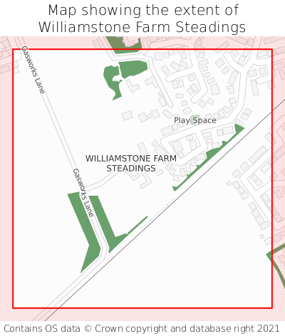 Map showing extent of Williamstone Farm Steadings as bounding box