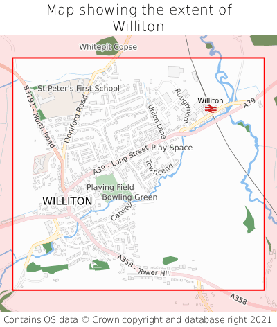 Map showing extent of Williton as bounding box