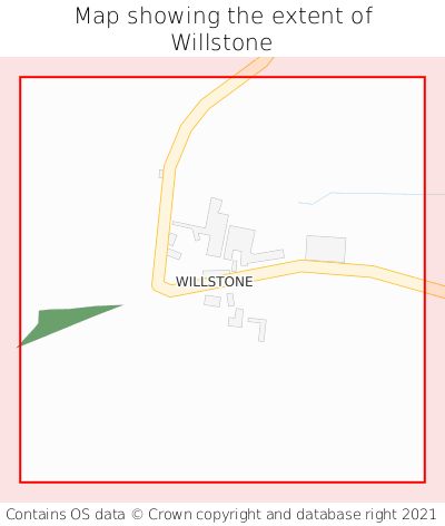 Map showing extent of Willstone as bounding box