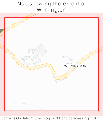 Map showing extent of Wilmington as bounding box