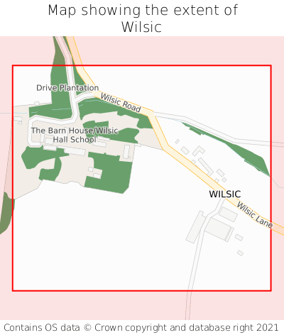 Map showing extent of Wilsic as bounding box