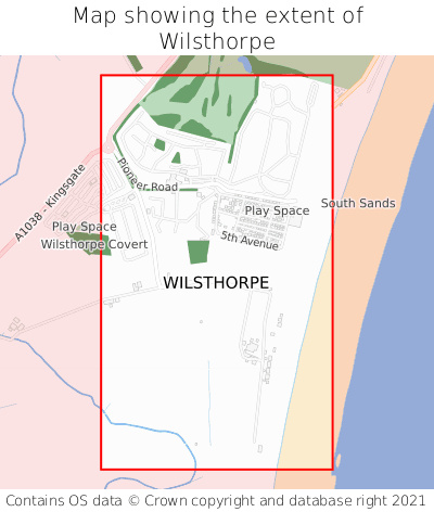 Map showing extent of Wilsthorpe as bounding box