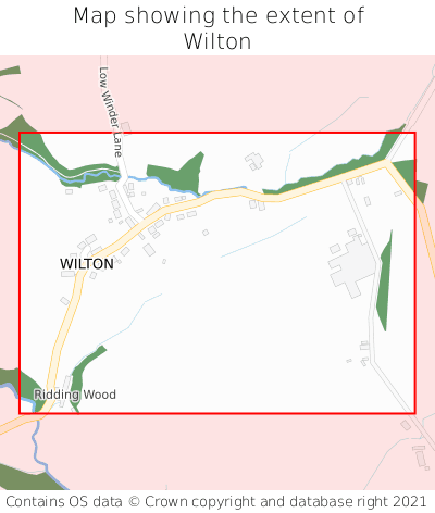 Map showing extent of Wilton as bounding box