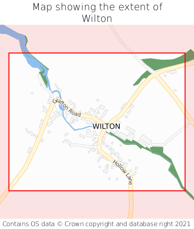 Map showing extent of Wilton as bounding box