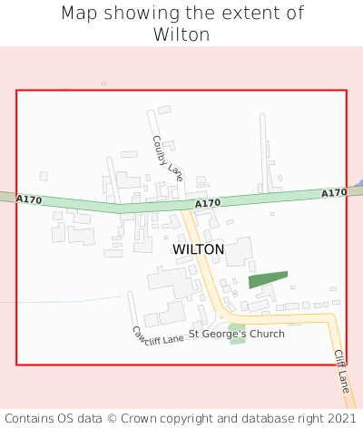 Map showing extent of Wilton as bounding box