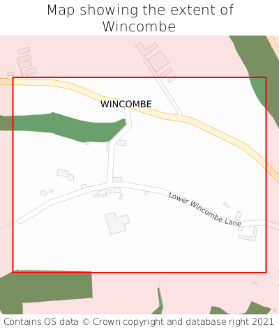 Map showing extent of Wincombe as bounding box