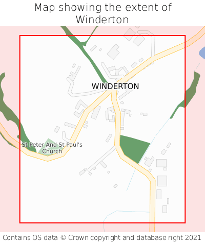 Map showing extent of Winderton as bounding box