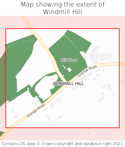 Map showing extent of Windmill Hill as bounding box