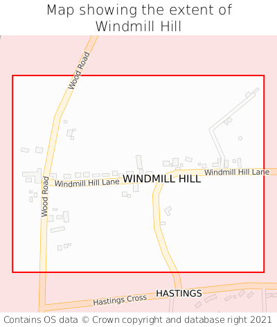 Map showing extent of Windmill Hill as bounding box