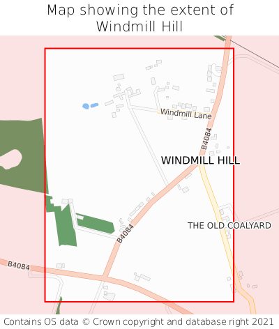 Map showing extent of Windmill Hill as bounding box