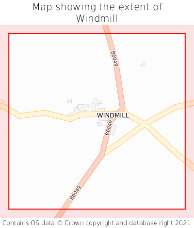 Map showing extent of Windmill as bounding box