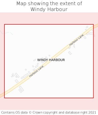 Map showing extent of Windy Harbour as bounding box