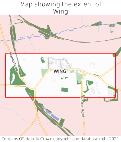 Map showing extent of Wing as bounding box