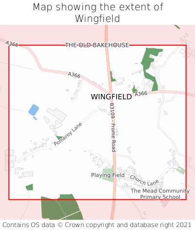 Map showing extent of Wingfield as bounding box