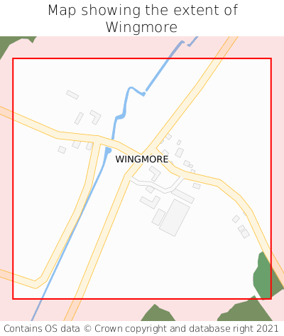 Map showing extent of Wingmore as bounding box