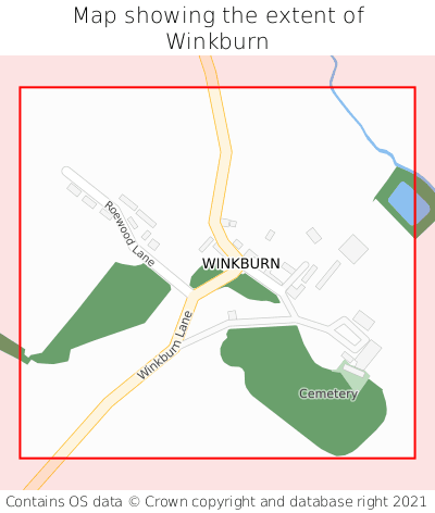 Map showing extent of Winkburn as bounding box