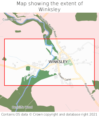 Map showing extent of Winksley as bounding box
