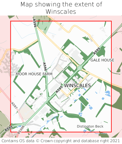 Map showing extent of Winscales as bounding box
