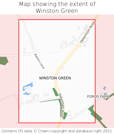 Map showing extent of Winston Green as bounding box