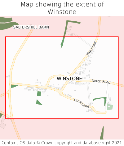 Map showing extent of Winstone as bounding box