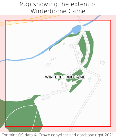 Map showing extent of Winterborne Came as bounding box