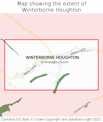 Map showing extent of Winterborne Houghton as bounding box