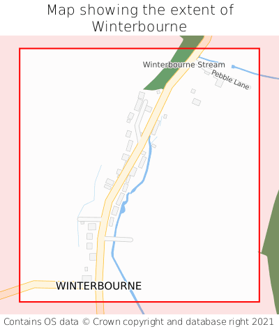 Map showing extent of Winterbourne as bounding box