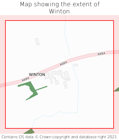 Map showing extent of Winton as bounding box