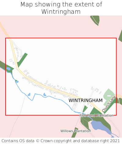 Map showing extent of Wintringham as bounding box