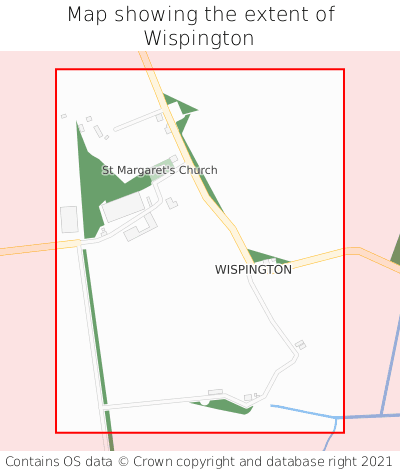 Map showing extent of Wispington as bounding box