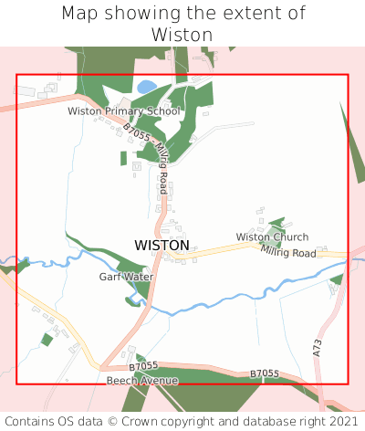 Map showing extent of Wiston as bounding box