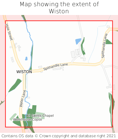 Map showing extent of Wiston as bounding box