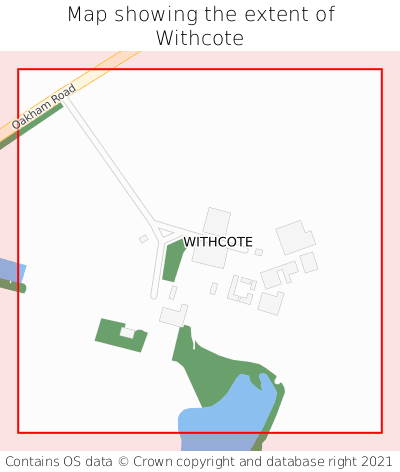 Map showing extent of Withcote as bounding box