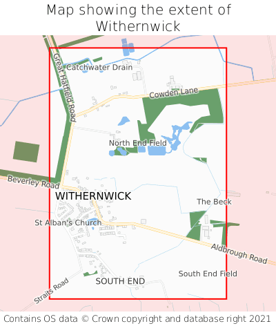 Map showing extent of Withernwick as bounding box